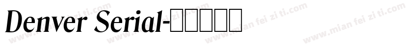Denver Serial字体转换
